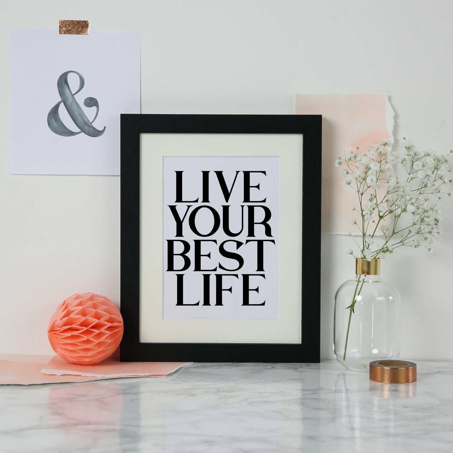 Live Your Best Life Word Print by SixElevenCreations. Product Code SEP0113