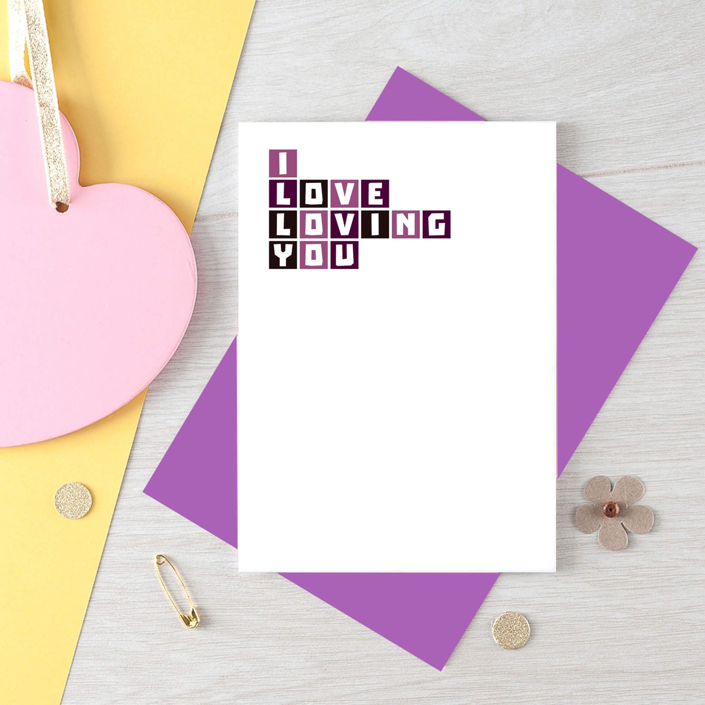 Love Card by SixElevenCreations. Reads I love loving you. Product Code SE0333A6