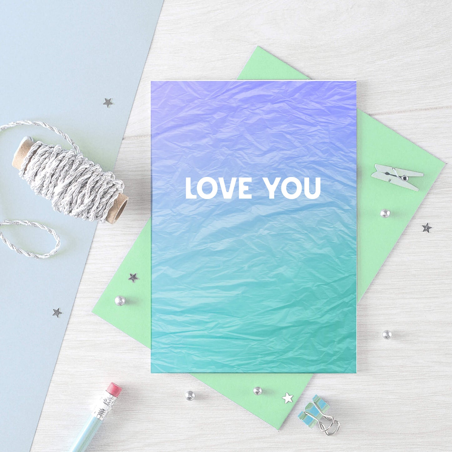 Love You Card by SixElevenCreations. Product Code SE4007A6