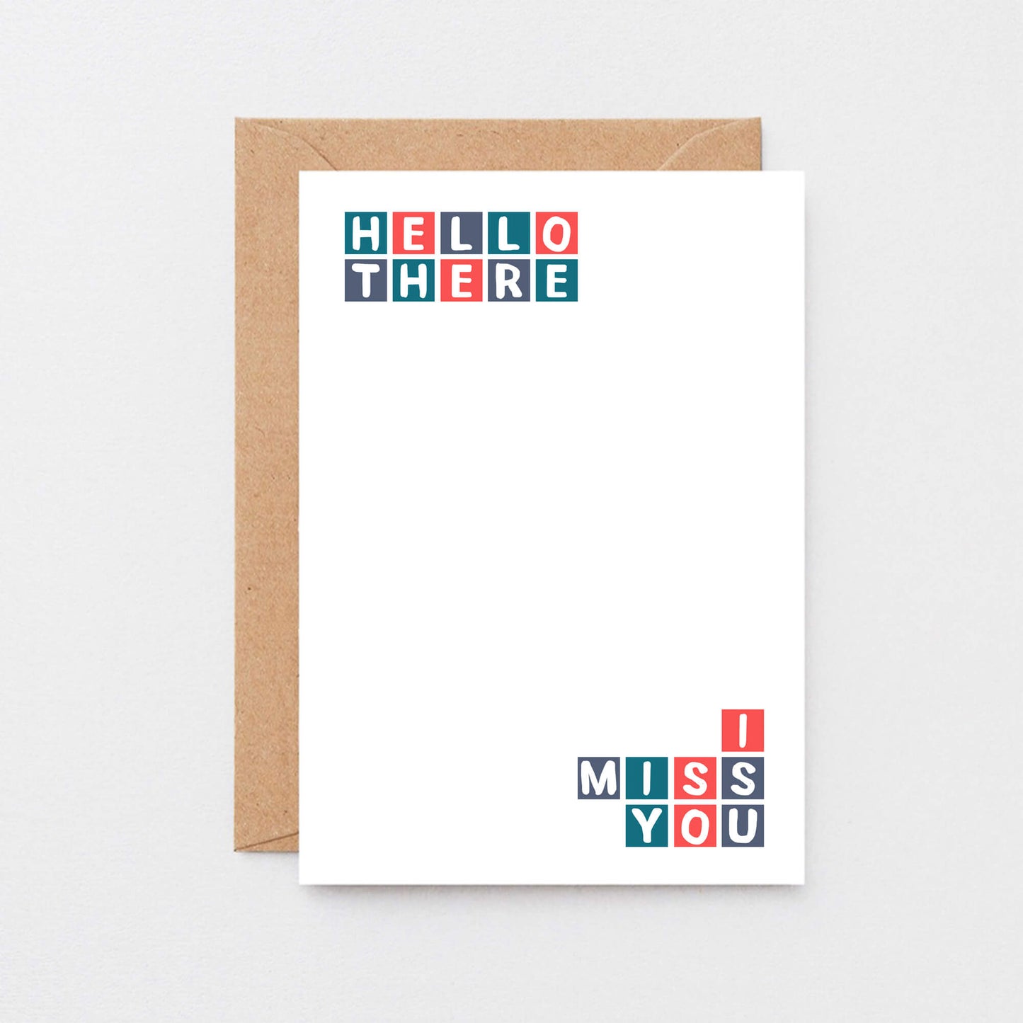 Miss You Card by SixElevenCreations. Reads Hello there I miss you. Product Code SE0324A6