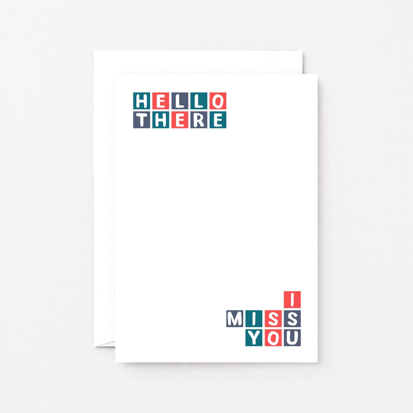 Miss You Card by SixElevenCreations. Reads Hello there I miss you. Product Code SE0324A6