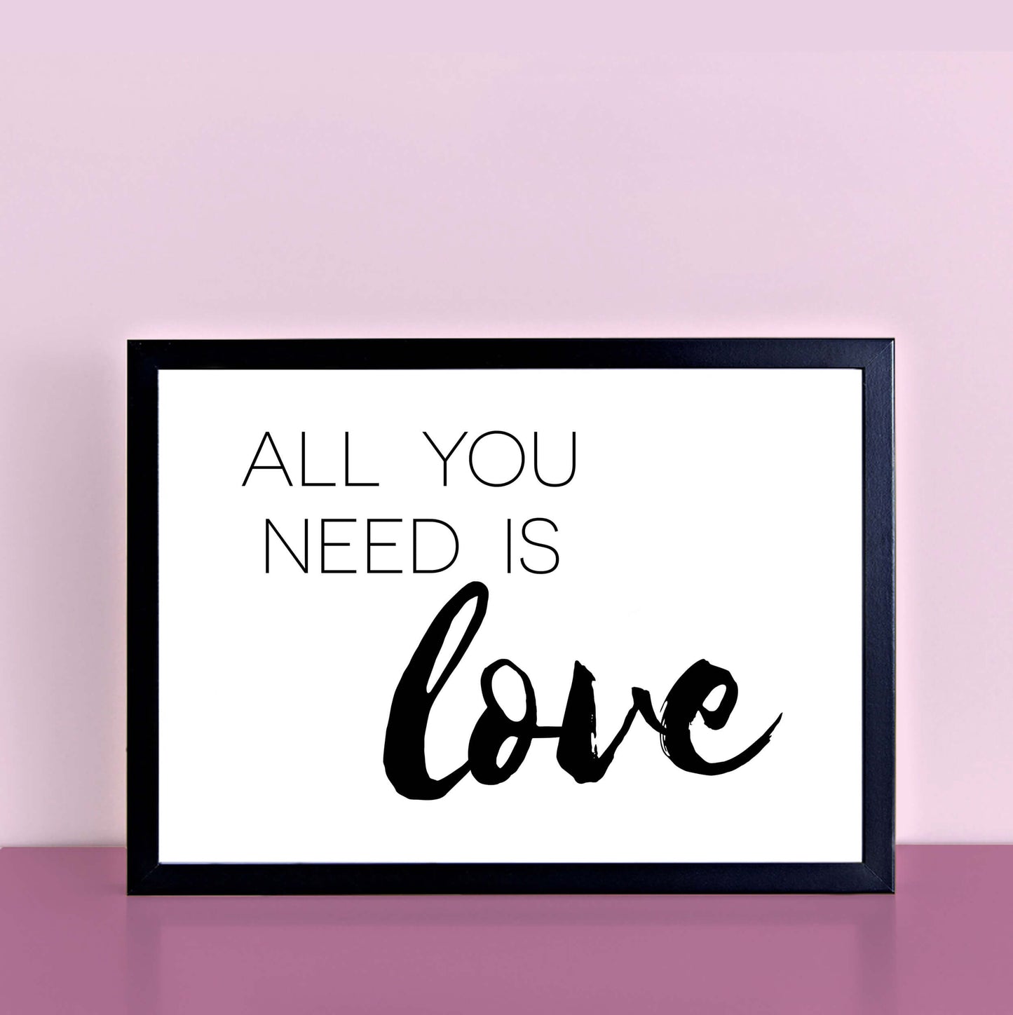 All You Need Is Love Typography Print-SixElevenCreations-SEL0013
