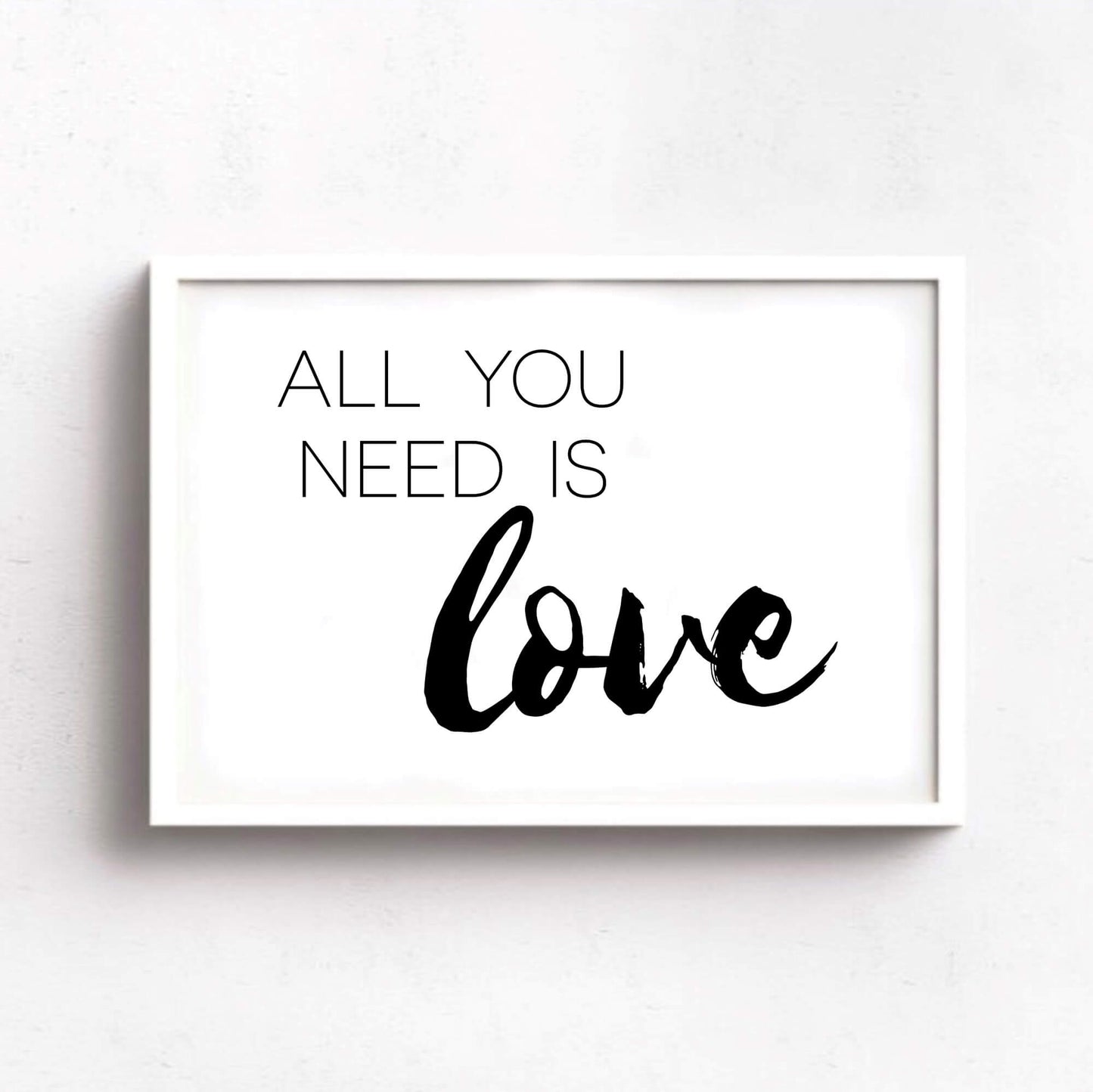 All You Need Is Love Typography Print-SixElevenCreations-SEL0013