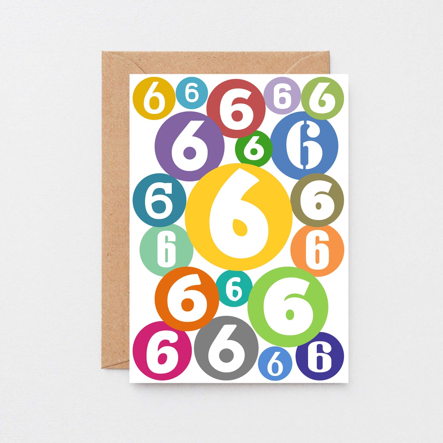 6th Birthday Card by SixElevenCreations. Product Code SE2066A6