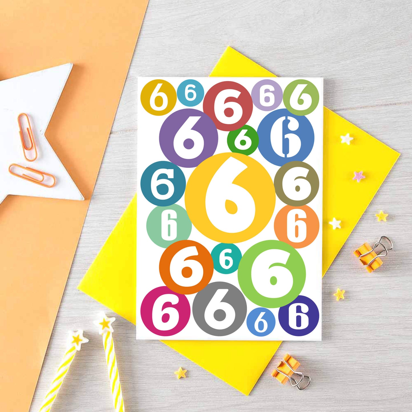 6th Birthday Card by SixElevenCreations. Product Code SE2066A6