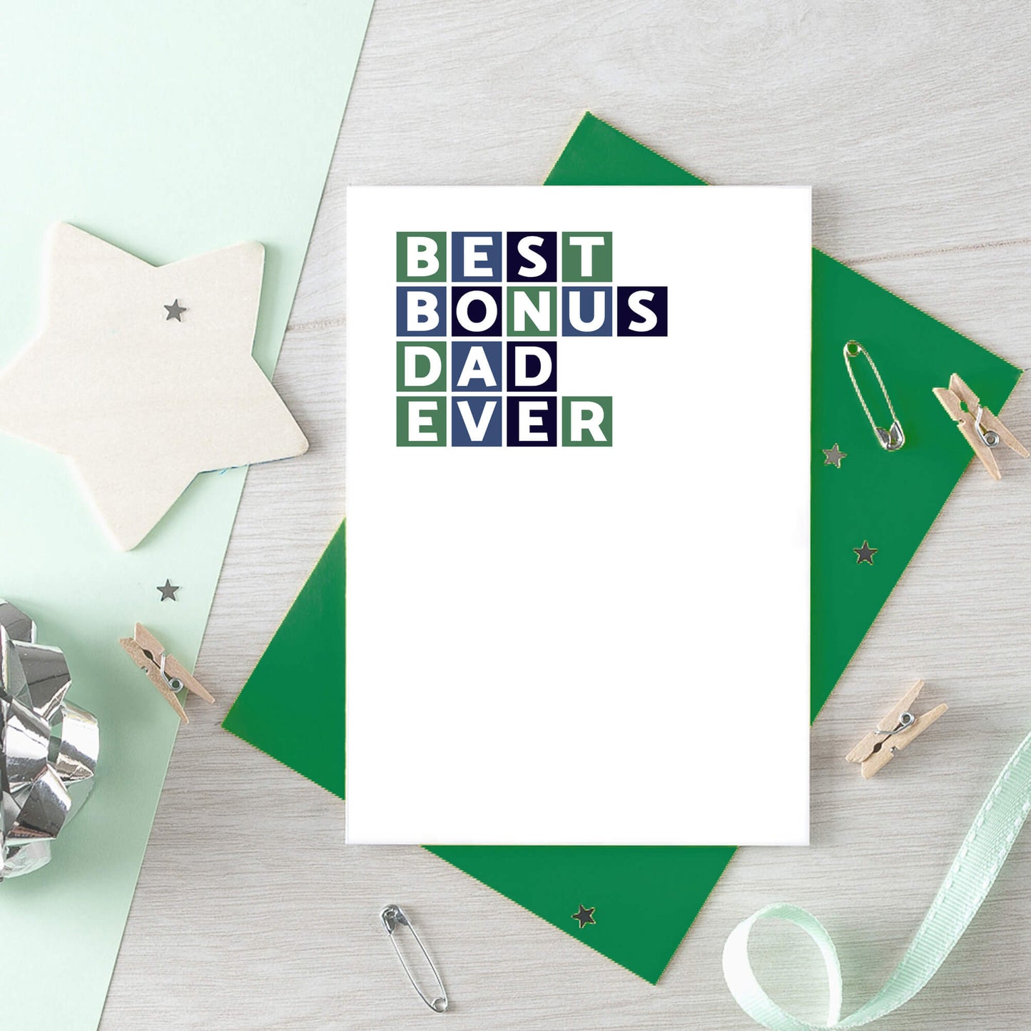 Best Bonus Dad Ever Card by SixElevenCreations. Product Code SE0327A6