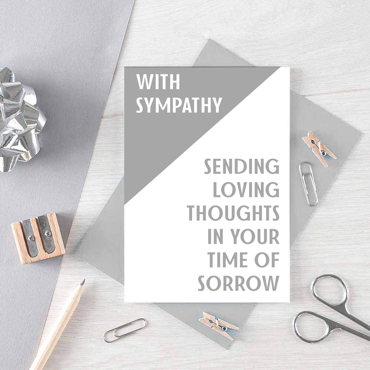Sympathy Card by SixElevenCreations. Reads With sympathy Sending loving thoughts in your time of sorrow. Product Code SE3010A6