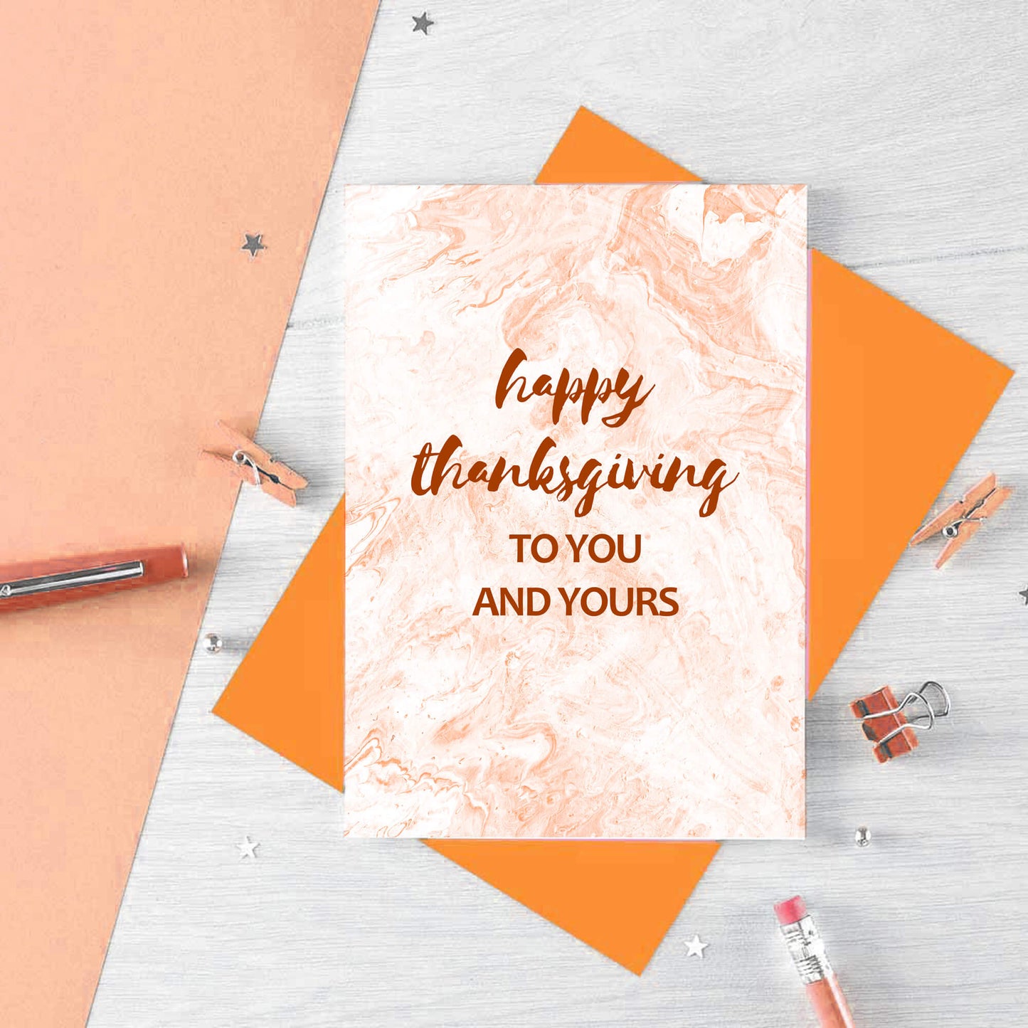 Thanksgiving Card by SixElevenCreations. Reads Happy Thanksgiving to you and yours. Product Code SEH0005A6