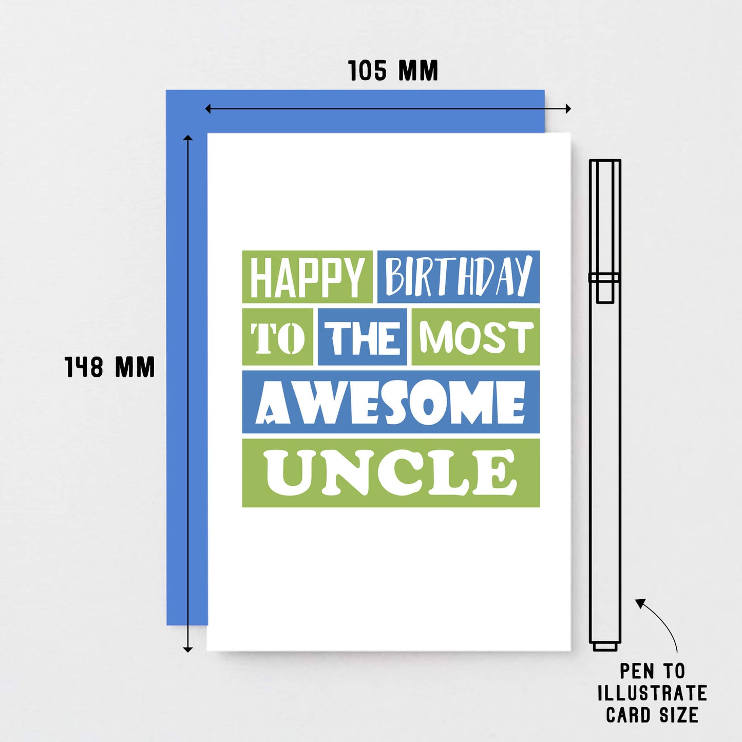 Uncle Birthday Card by SixElevenCreations. Reads Happy birthday to the most awesome uncle. Product Code SE0174A6