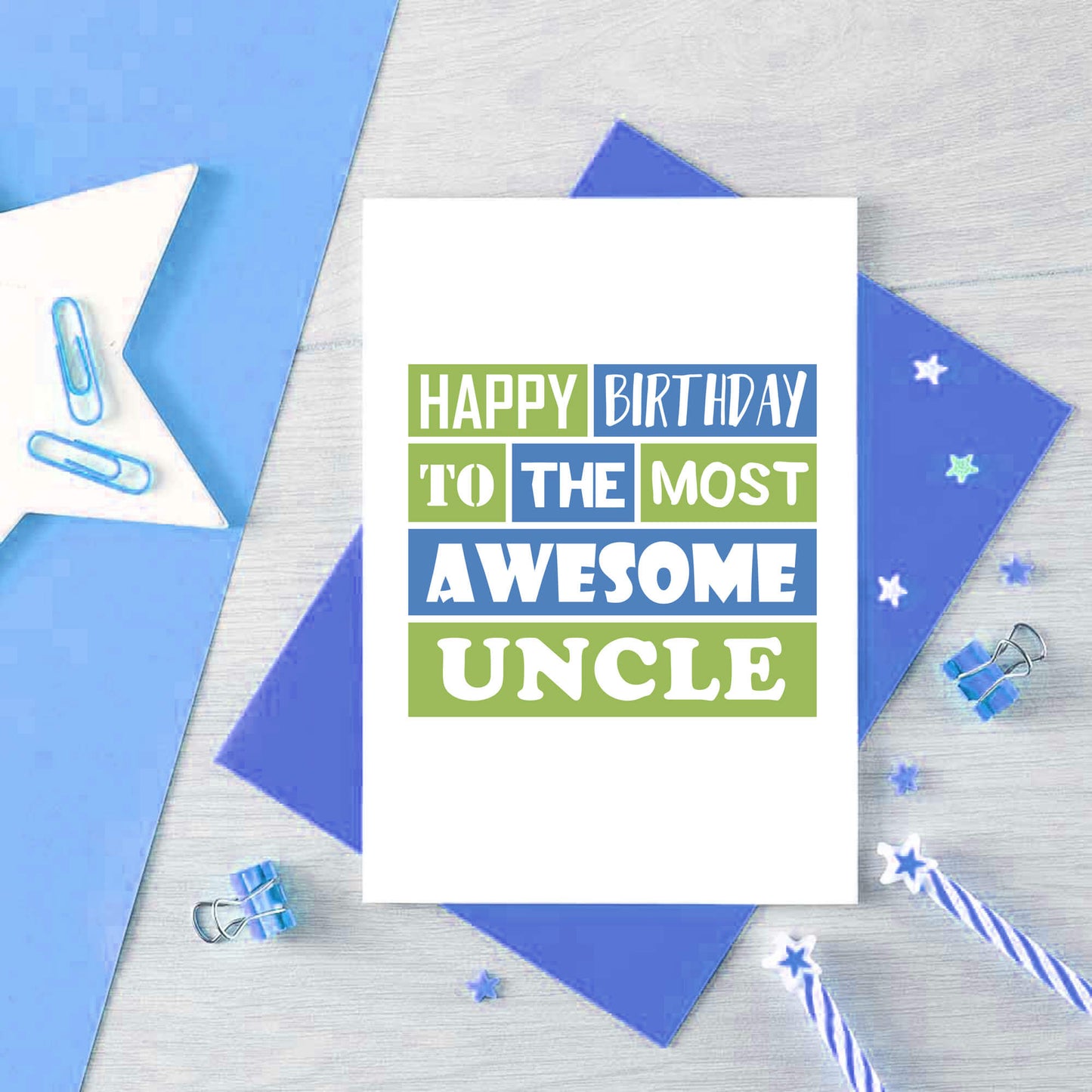 Uncle Birthday Card by SixElevenCreations. Reads Happy birthday to the most awesome uncle. Product Code SE0174A6