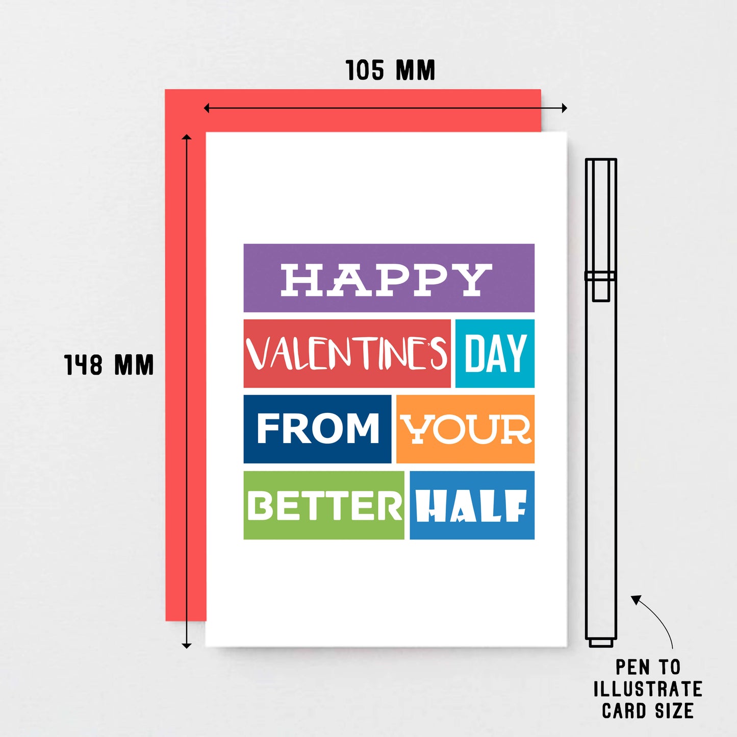 Valentine Card by SixElevenCreations. Reads Happy Valentine's Day from your better half. Product Code SEV0003A6