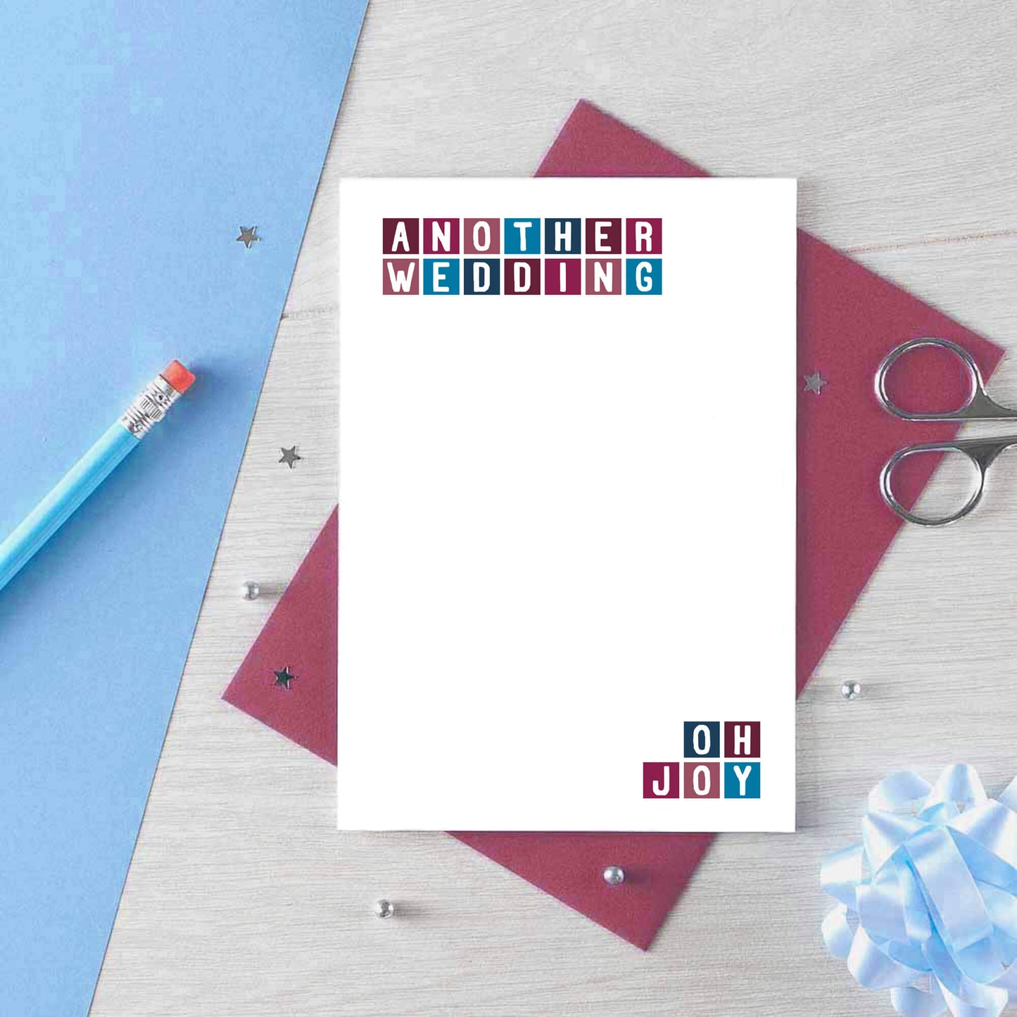 Wedding Card by SixElevenCreations. Reads Another wedding Oh Joy. Product Code SE0246A6