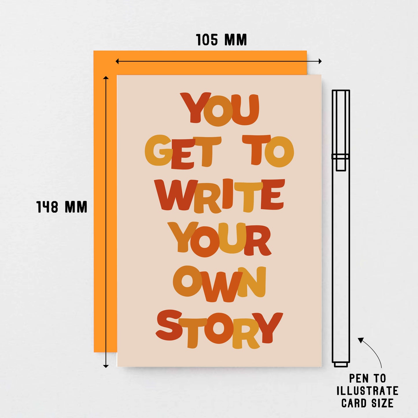Supportive Card by SixElevenCreations. Reads You get to write your own story. Product Code SE0603A6