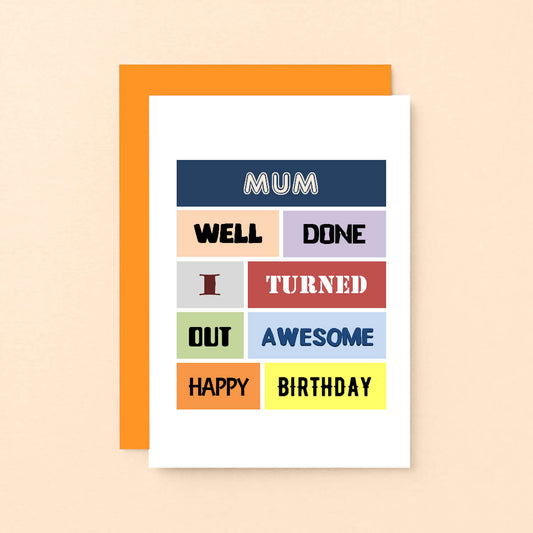 Funny Mum Birthday Card by SixElevenCreations Product Code SE0011A6