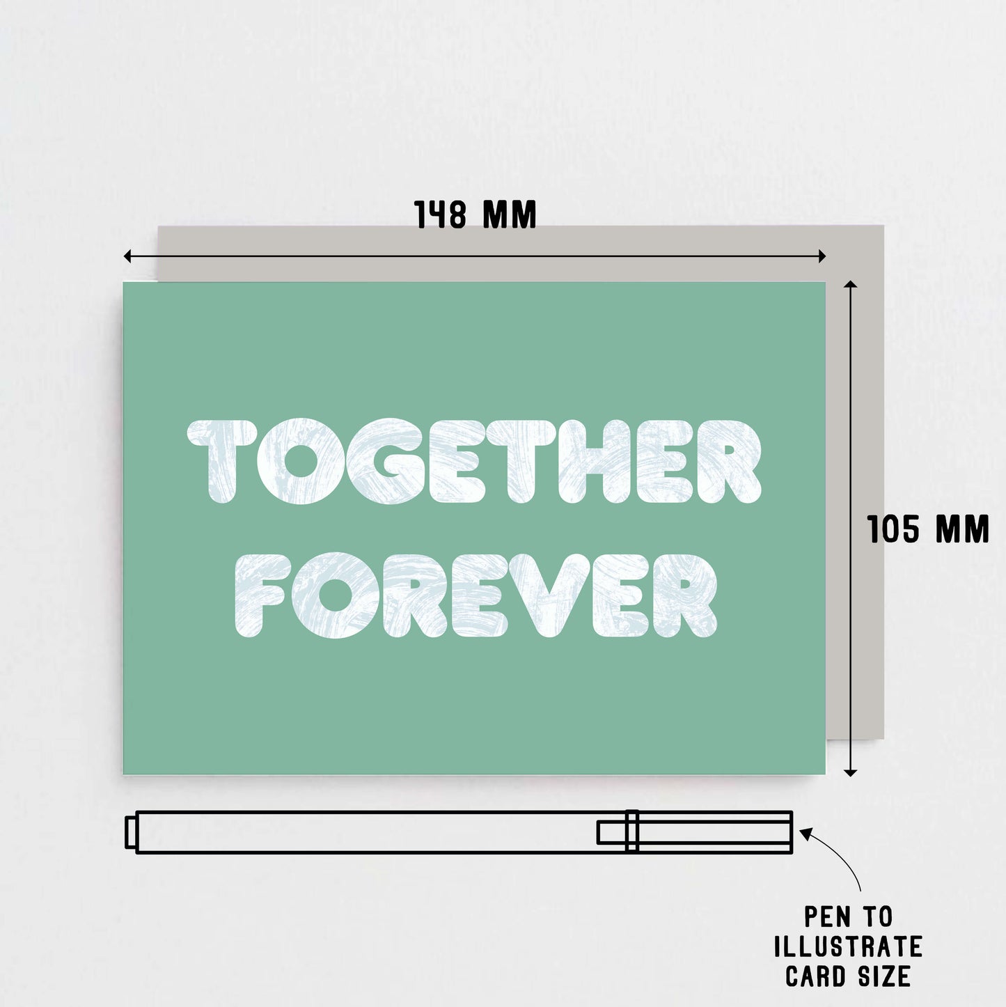 Together Forever Card by SixElevenCreations. Printed on eco friendly card. Product Code SE5105A6