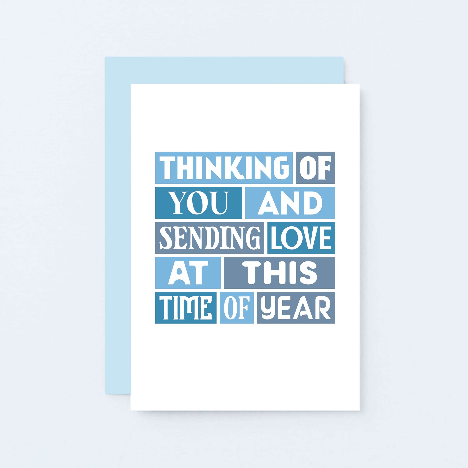 Anniversary of Loss Card by SixElevenCreations. Reads Thinking of you and sending love at this time of year. Product Code SE0209A6