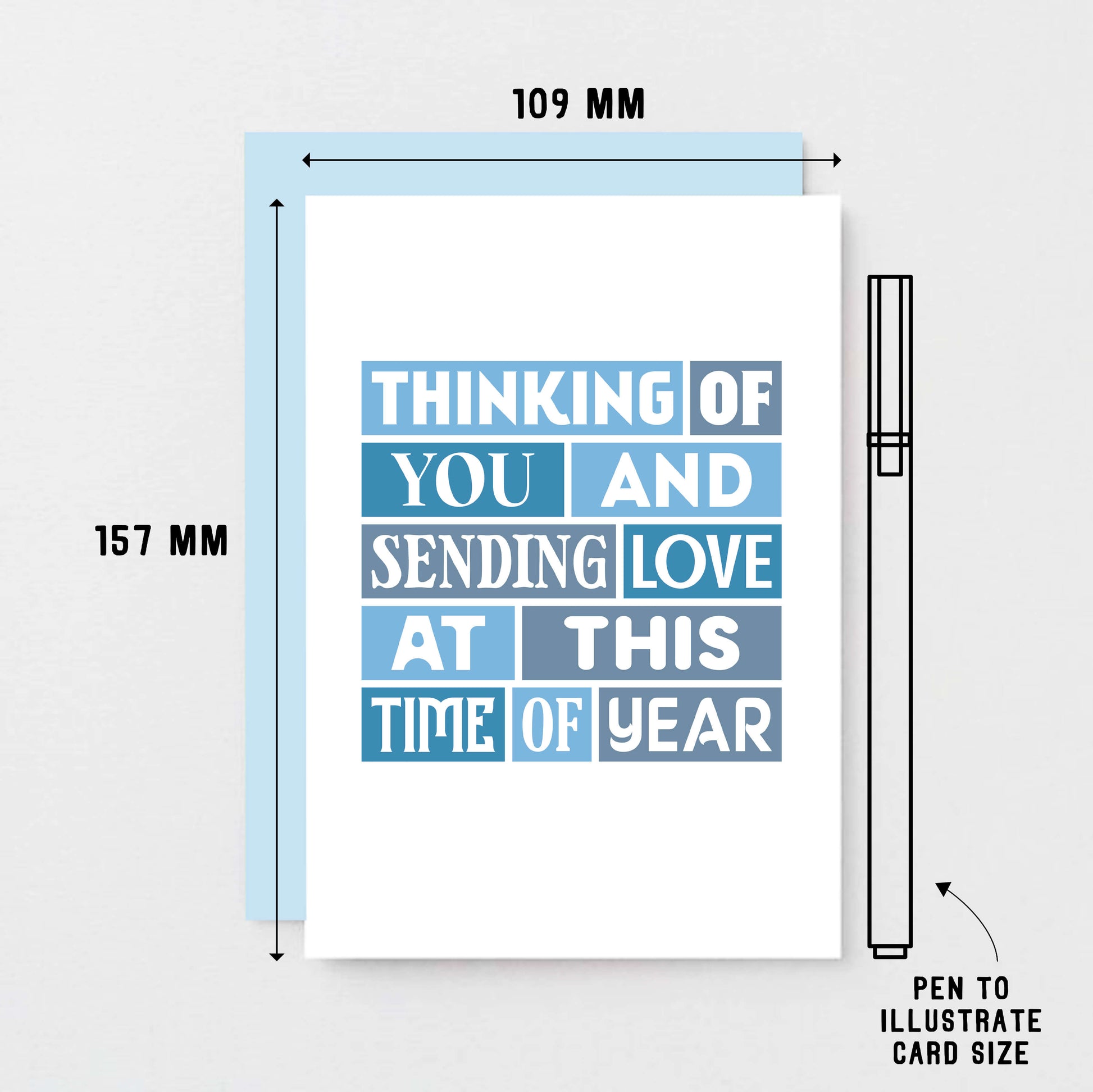 Anniversary of Loss Card by SixElevenCreations. Reads Thinking of you and sending love at this time of year. Product Code SE0209A6