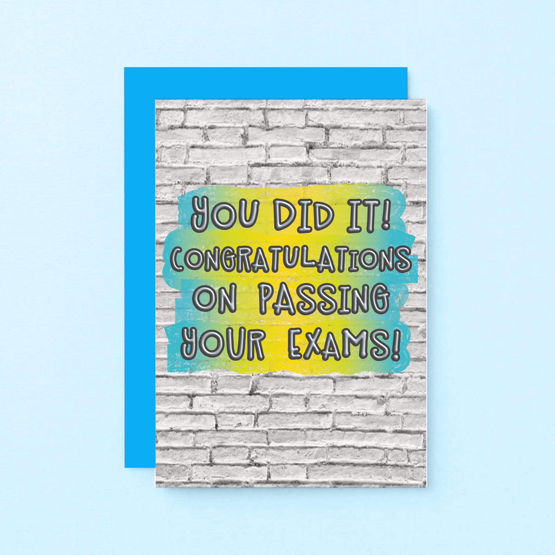Exam Congratulations Card by SixElevenCreations. Reads You did it! Congratulations on passing your exams! Product Code SE3606A6