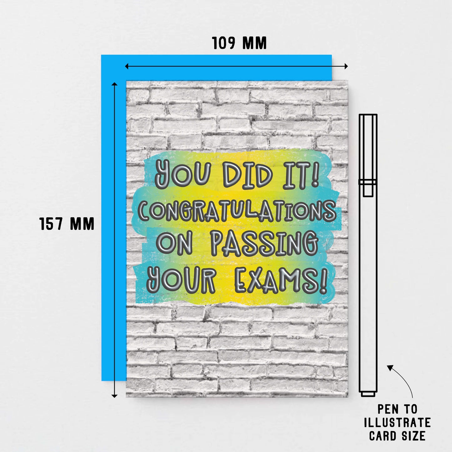 Exam Congratulations Card by SixElevenCreations. Reads You did it! Congratulations on passing your exams! Product Code SE3606A6