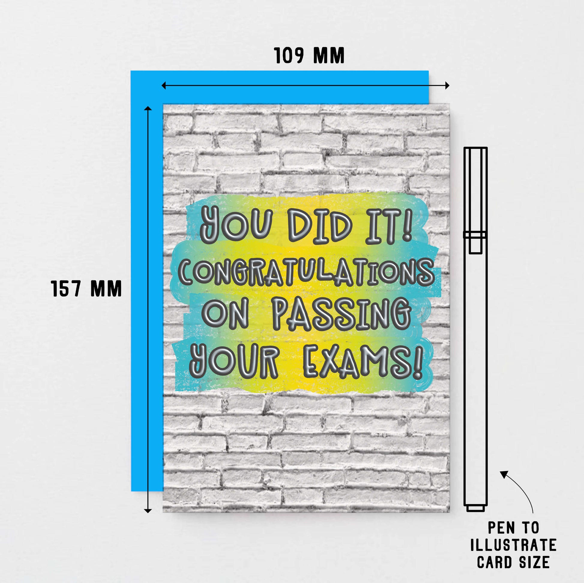 Exam Congratulations Card by SixElevenCreations. Reads You did it! Congratulations on passing your exams! Product Code SE3606A6