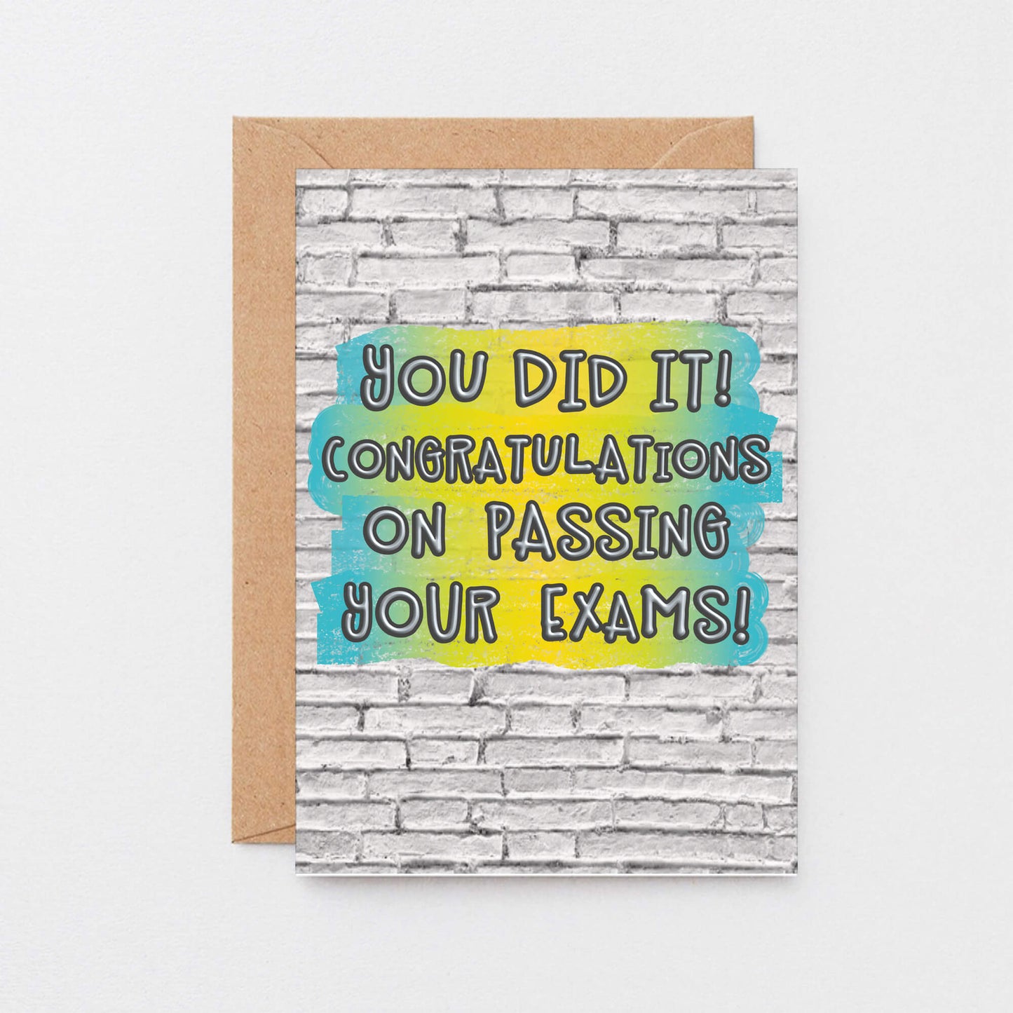 Exam Congratulations Card by SixElevenCreations. Reads You did it! Congratulations on passing your exams! Product Code SE3606A6