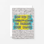 Exam Congratulations Card by SixElevenCreations. Reads You did it! Congratulations on passing your exams! Product Code SE3606A6