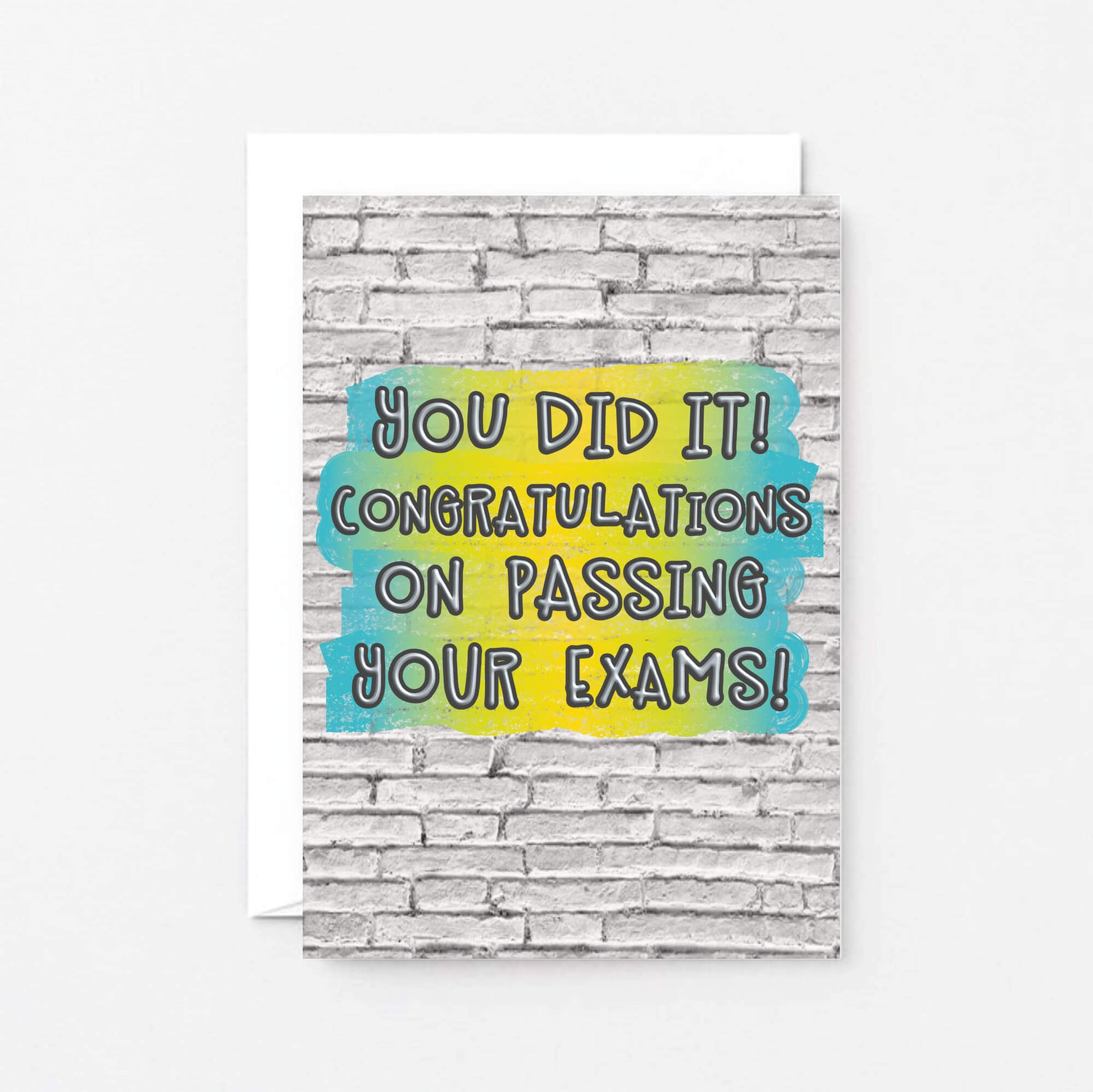 Exam Congratulations Card by SixElevenCreations. Reads You did it! Congratulations on passing your exams! Product Code SE3606A6