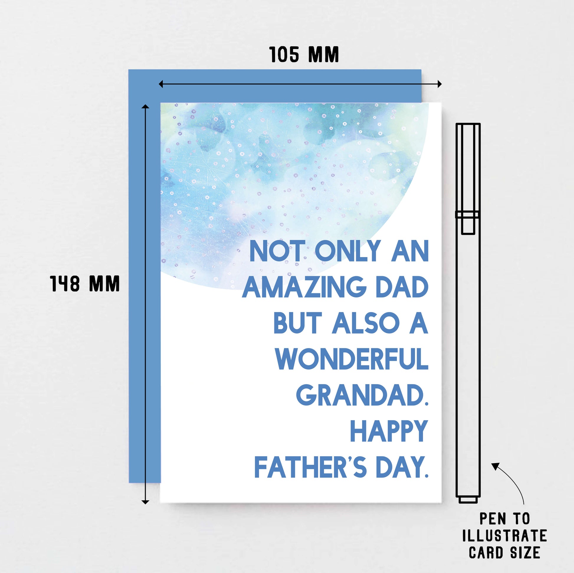 Father's Day Card by SixElevenCreations. Reads Not only an amazing dad but also a wonderful grandad. Happy Father's Day. Product Code SEF0025A6