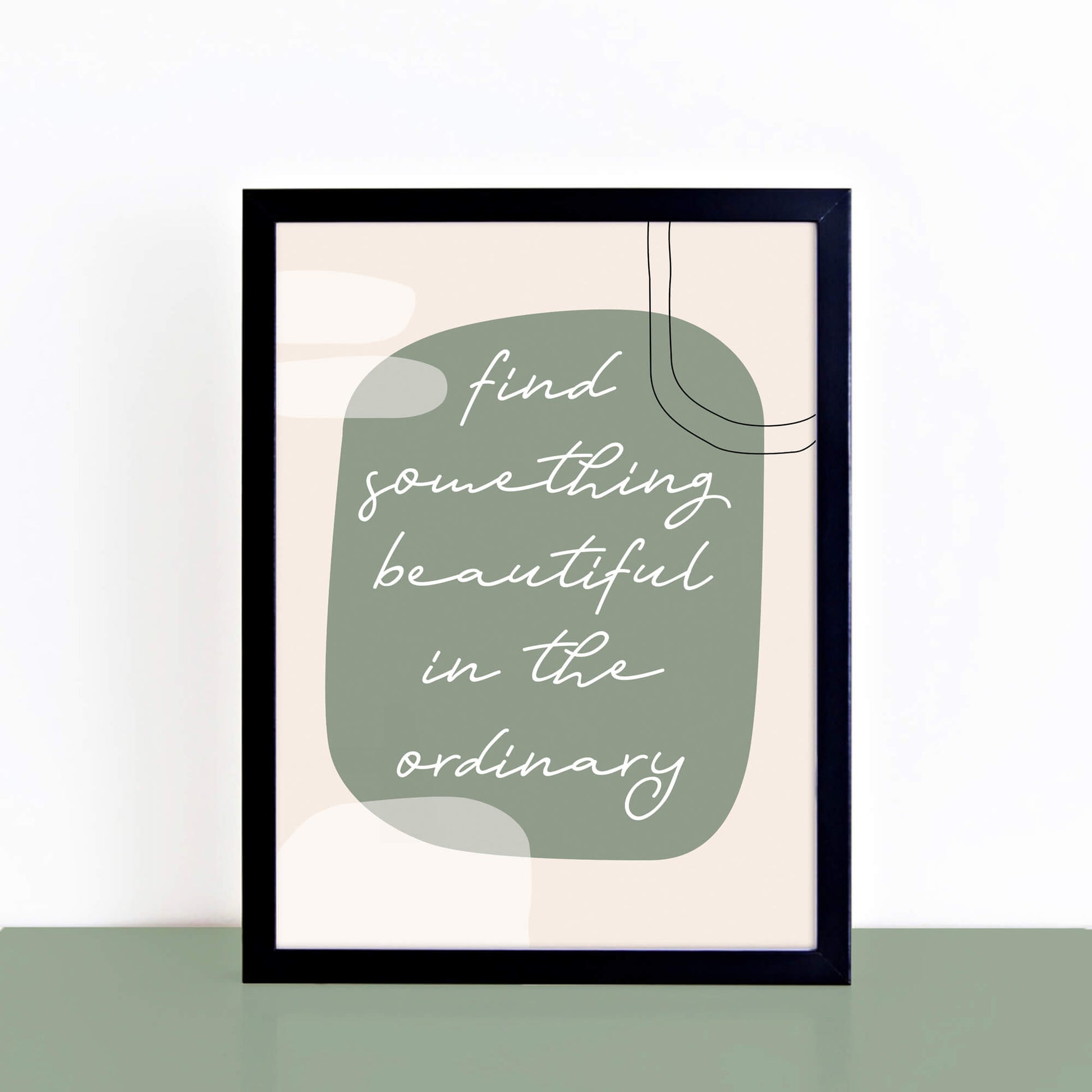 Trendy Wall Art by SixElevenCreations. Quote reads Find Something Beautiful In The Ordinary. Product Code SEP0452