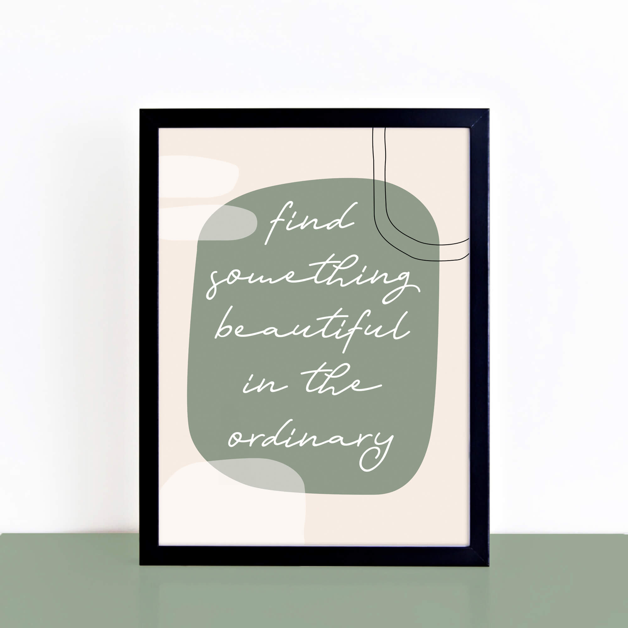 Trendy Wall Art by SixElevenCreations. Quote reads Find Something Beautiful In The Ordinary. Product Code SEP0452