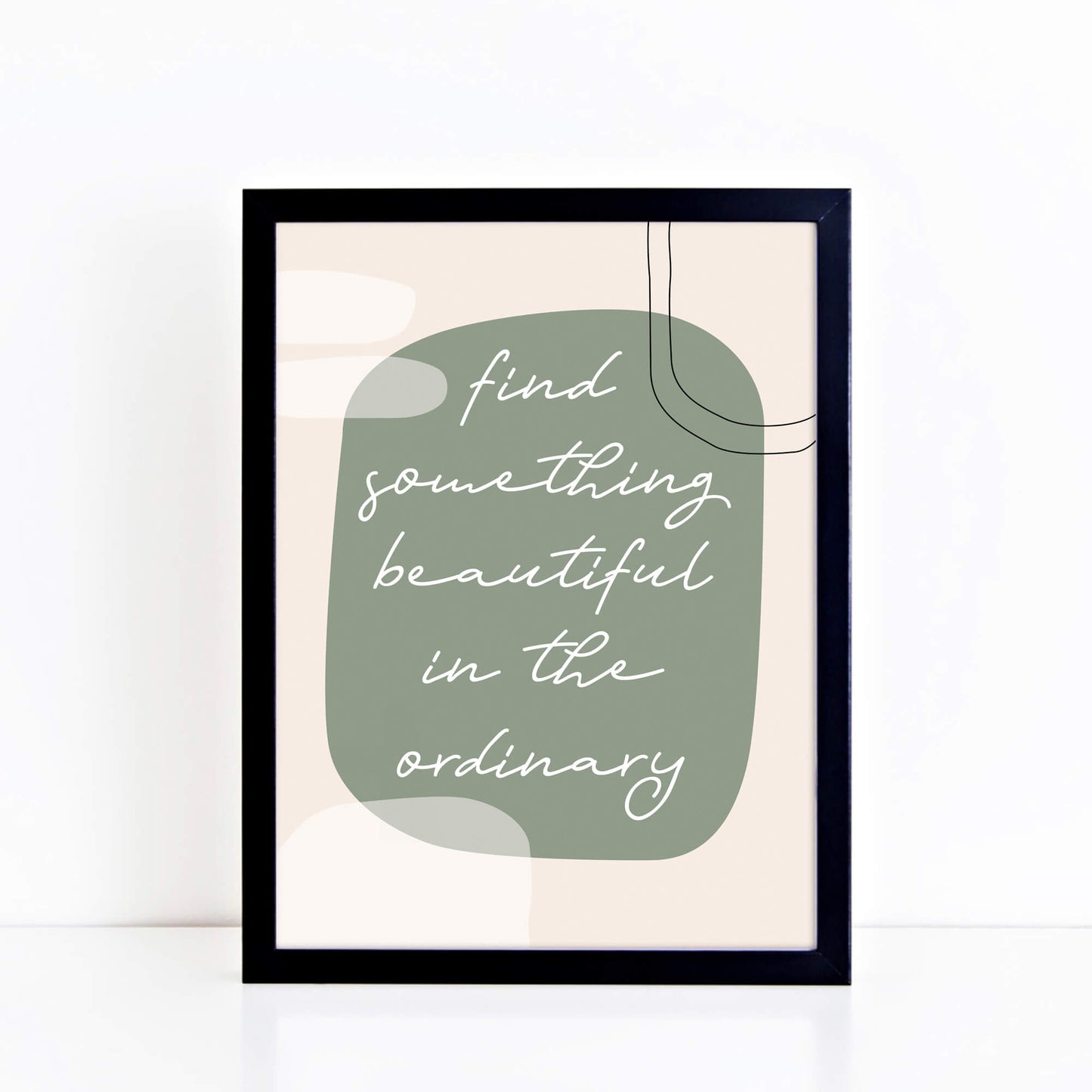Trendy Wall Art by SixElevenCreations. Quote reads Find Something Beautiful In The Ordinary. Product Code SEP0452