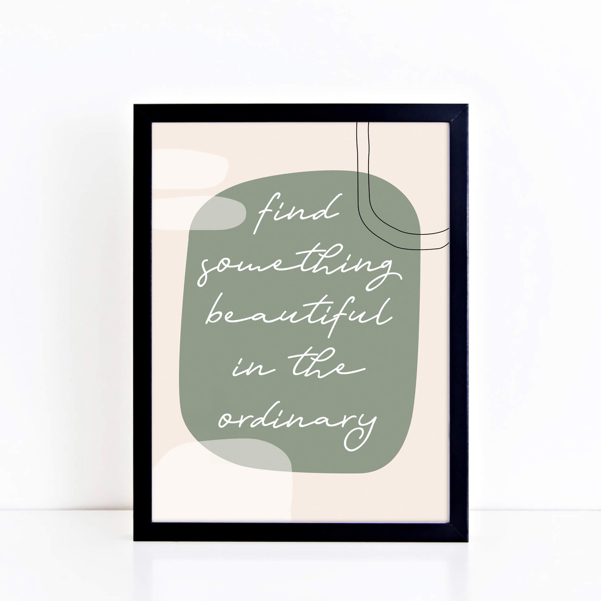 Trendy Wall Art by SixElevenCreations. Quote reads Find Something Beautiful In The Ordinary. Product Code SEP0452