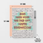 Graduation Card by SixElevenCreations. Card reads Your hard work has paid off. Happy Graduation! Product Code SE3605A6