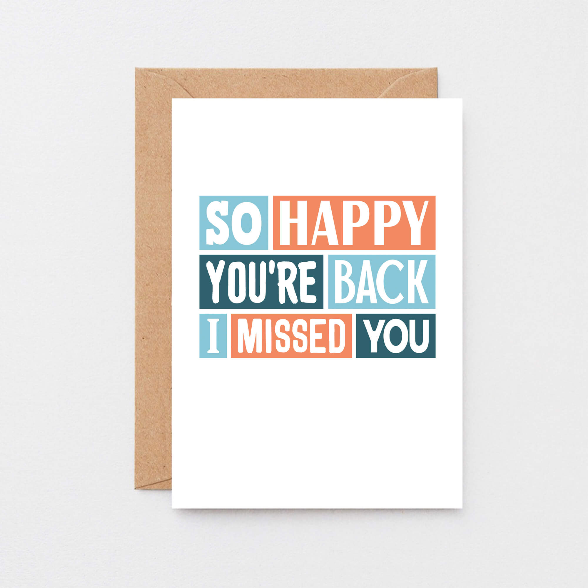I Missed You Card by SixElevenCreations. Reads So happy you're back. I missed you. Product Code SE0219A5