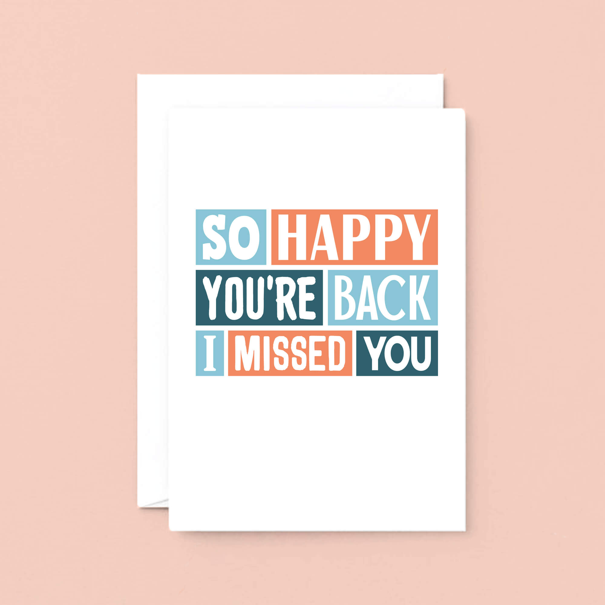 I Missed You Card by SixElevenCreations. Reads So happy you're back. I missed you. Product Code SE0219A5