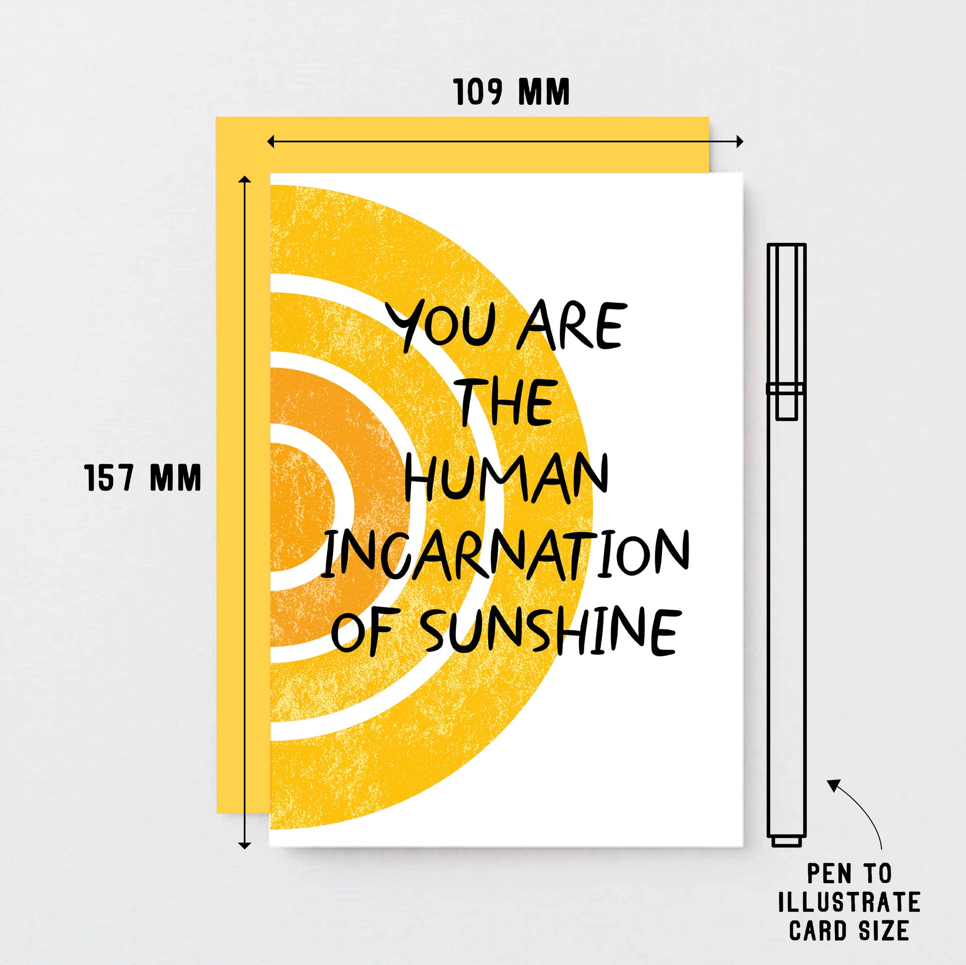 Modern Card by SixelevenCreations. Reads You are the human incarnation of sunshine. Product Code SE2505A6