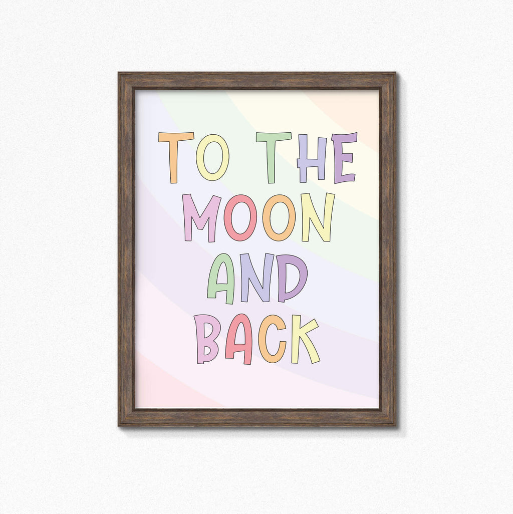 To The Moon And Back Wall Art by SixElevenCreations. Product Code SEP0253