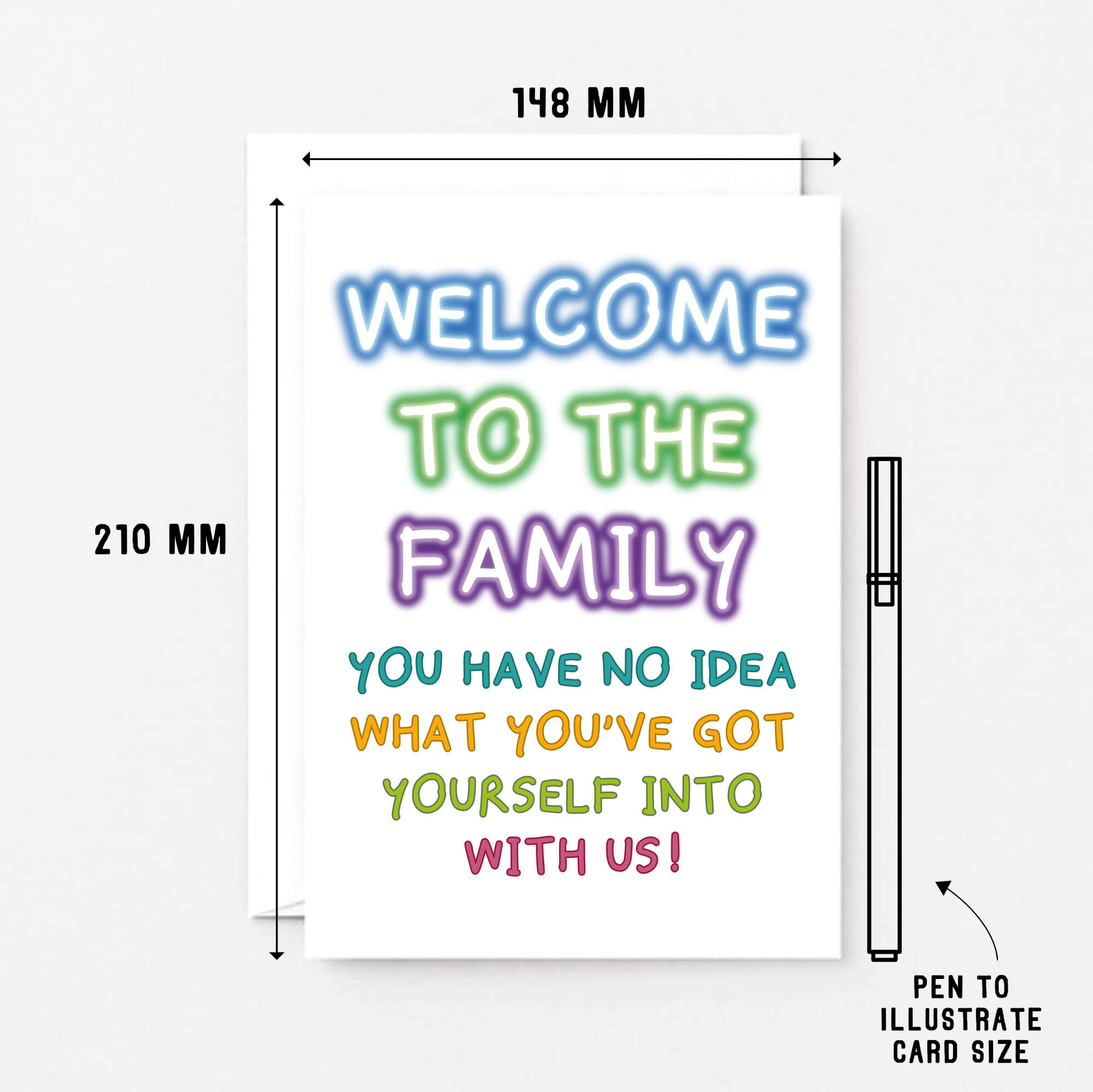 Welcome To The Family Card by SixElevenCreations. Reads Welcome to the family. You have no idea what you've got yourself into with us. Product Code SE1001A5