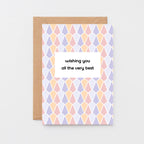 Good Luck Card by SixElevenCreations. Reads Wishing you all the very best. Product Code SE3507A6