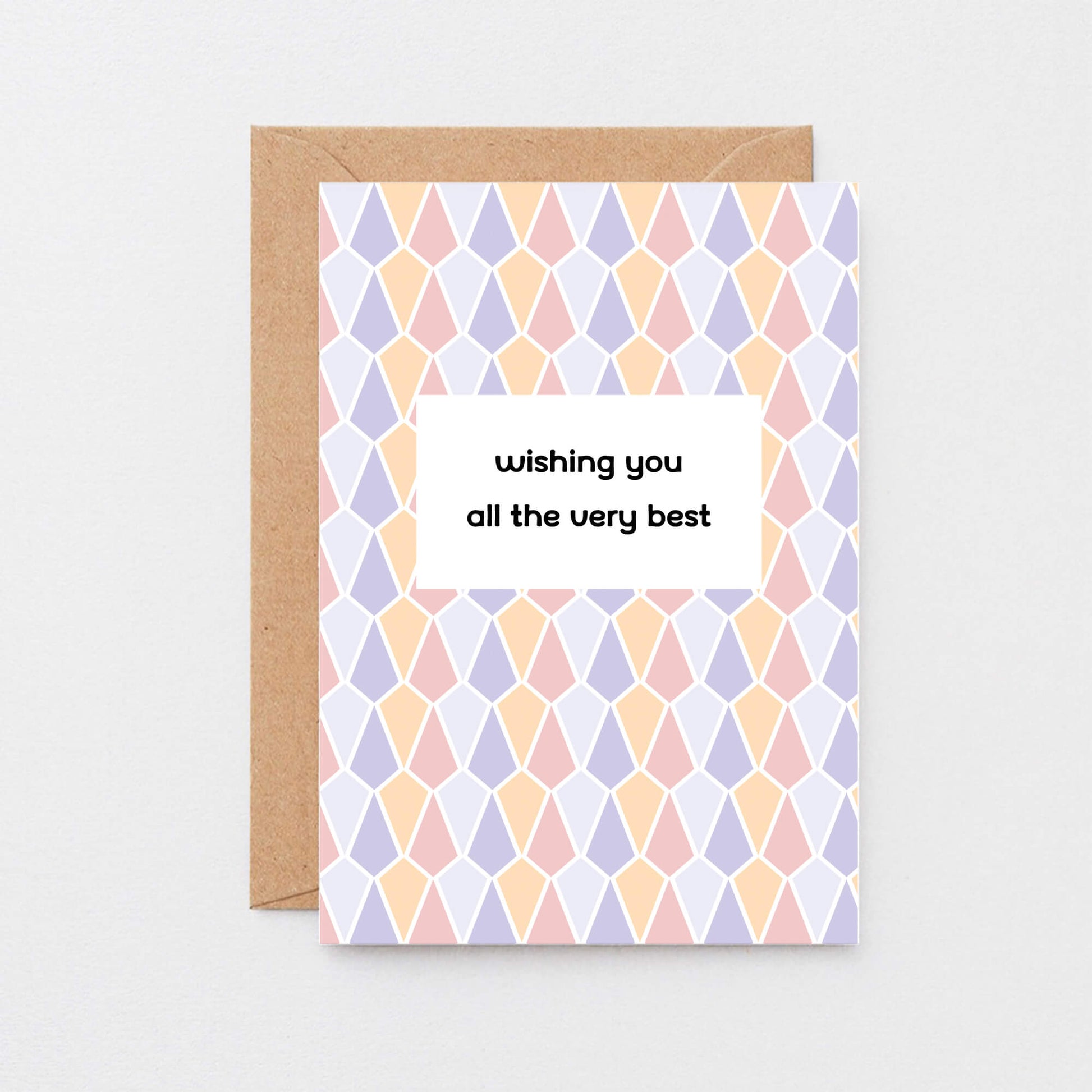 Good Luck Card by SixElevenCreations. Reads Wishing you all the very best. Product Code SE3507A6