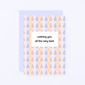 Good Luck Card by SixElevenCreations. Reads Wishing you all the very best. Product Code SE3507A6