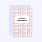 Good Luck Card by SixElevenCreations. Reads Wishing you all the very best. Product Code SE3507A6