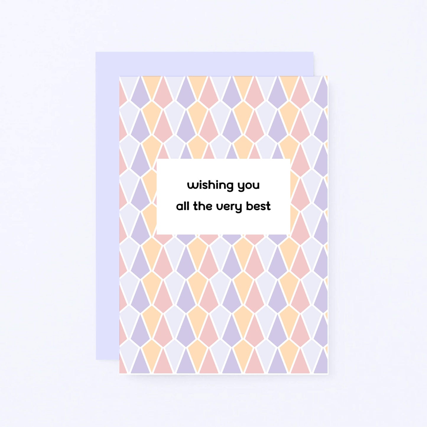 Good Luck Card by SixElevenCreations. Reads Wishing you all the very best. Product Code SE3507A6