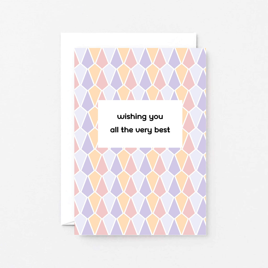 Good Luck Card by SixElevenCreations. Reads Wishing you all the very best. Product Code SE3507A6