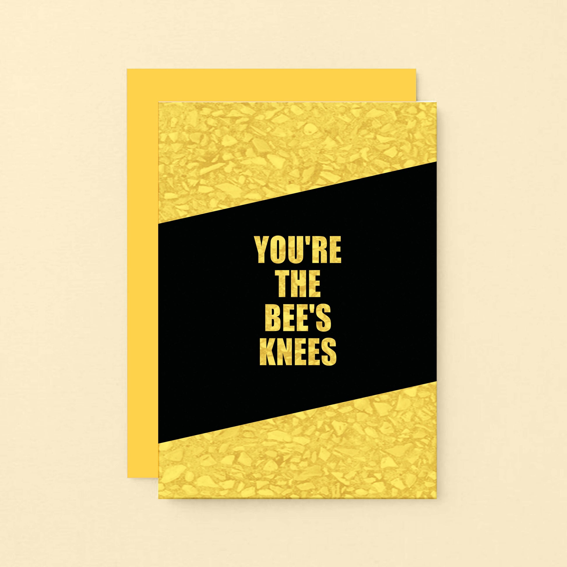 Friendship Card by SixElevenCreations. Reads You're The Bee's Knees. Product Code SE0859A6
