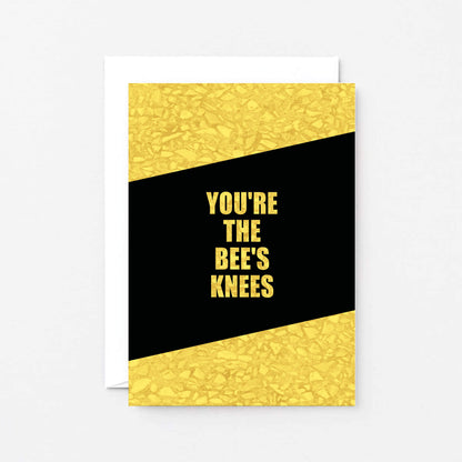 Friendship Card by SixElevenCreations. Reads You're The Bee's Knees. Product Code SE0859A6