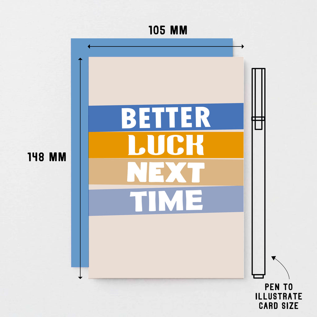 Better Luck Next Time Card by SixElevenCreations. Product Code SE0507A6