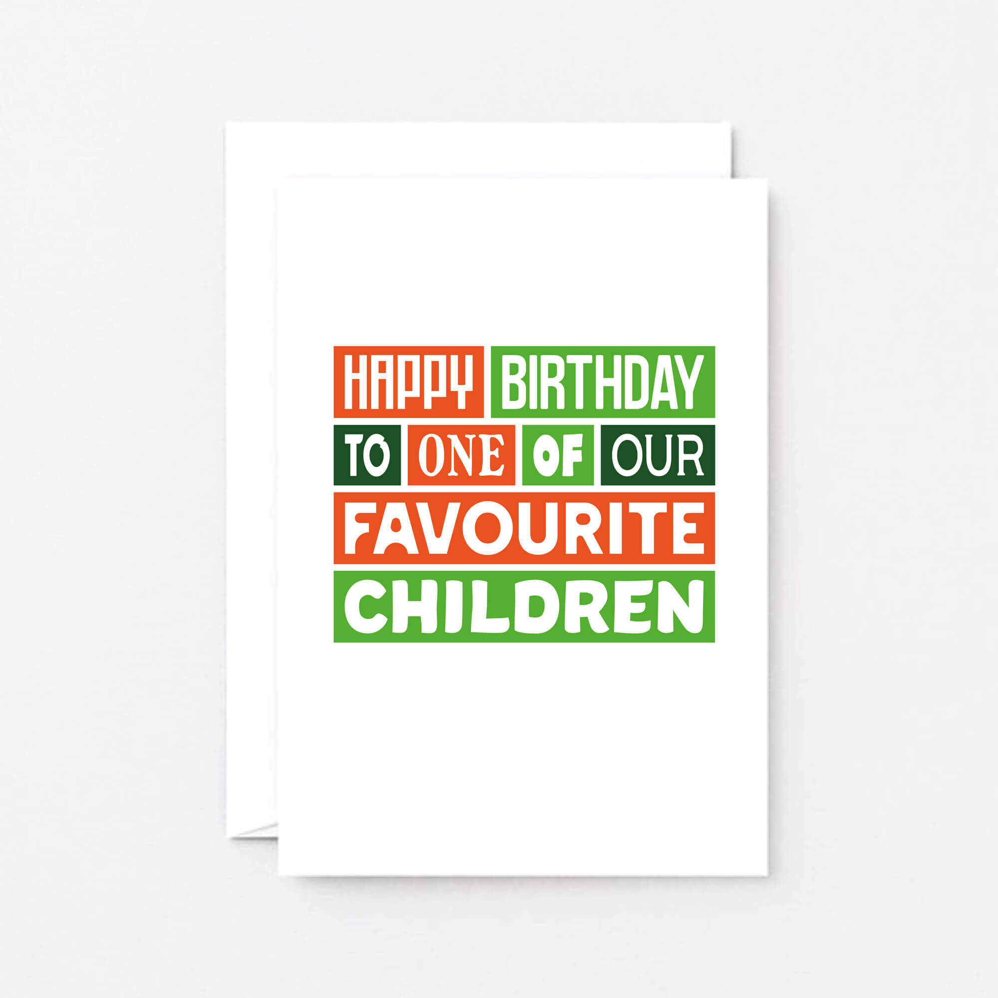 Birthday Card by SixElevenCreations. Card reads Happy birthday to one of our favourite children. Product Code SE0139A6