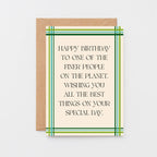 Birthday Card by SixElevenCreations. Reads Happy birthday to one of the finer people on the planet. Wishing you all the best things on your special day. Product Code SE0901A6