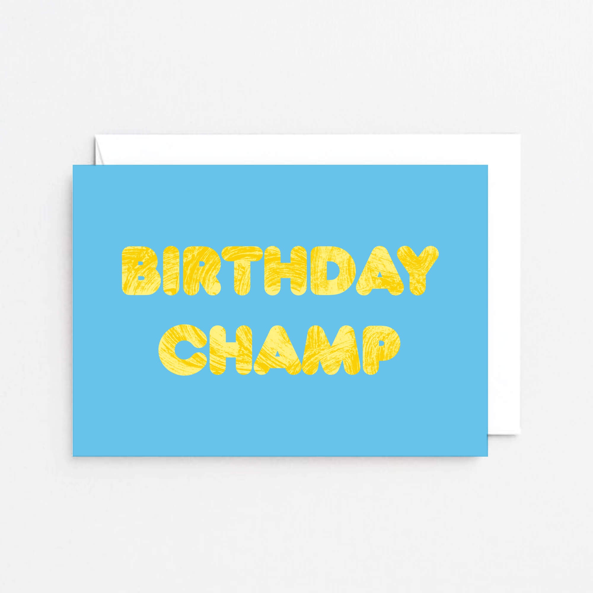 Birthday Champ Card by SixElevenCreations. Printed on sustainable card. Product Code SE5103A6